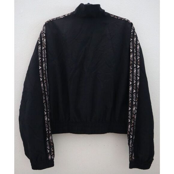 Adidas Originals HT5987 Women's Sz XL Black Snake Print Windbreaker Jacket - Picture 2 of 9